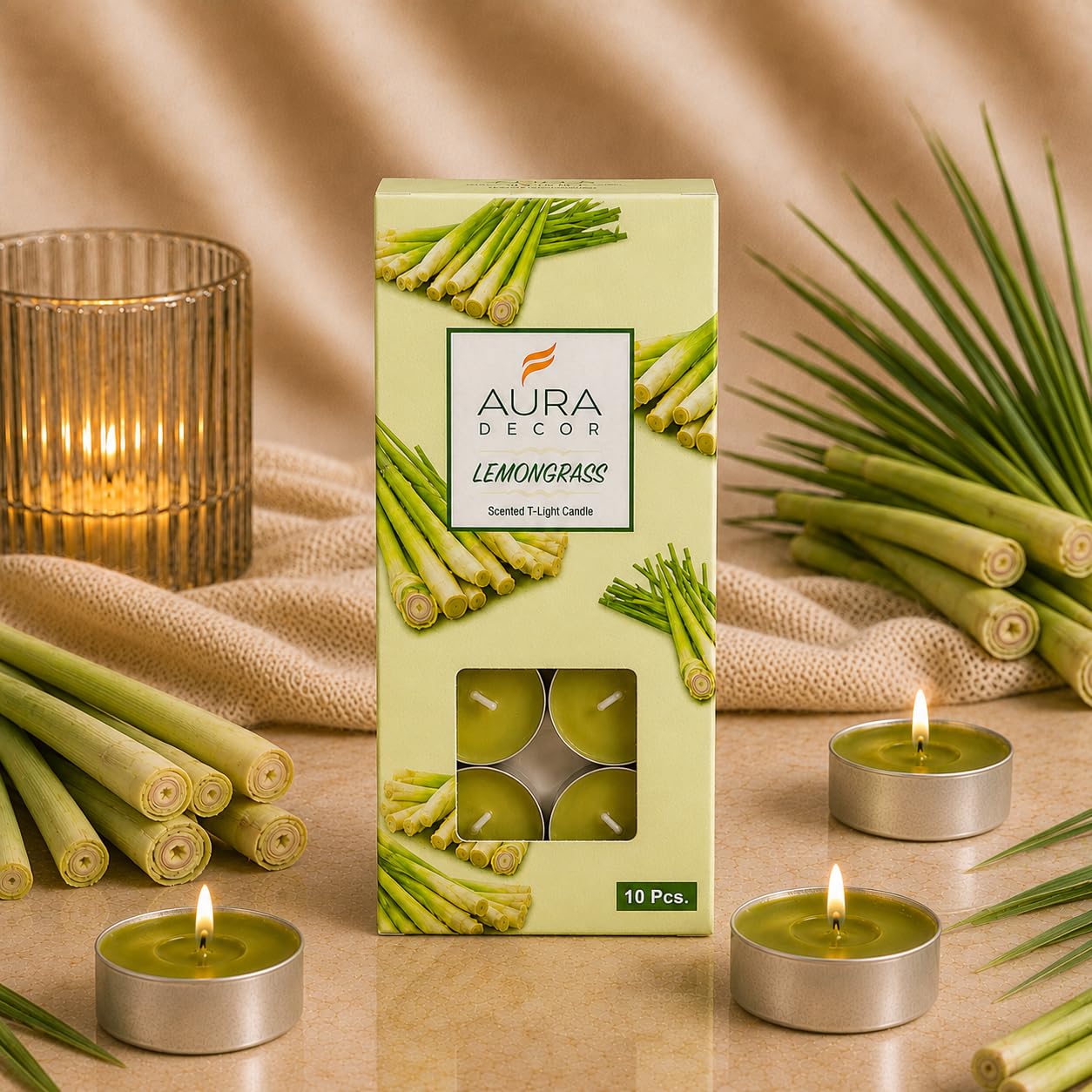 AuraDecor English Rose Scented Tealight Candles Pack of 10 thumbnail 5