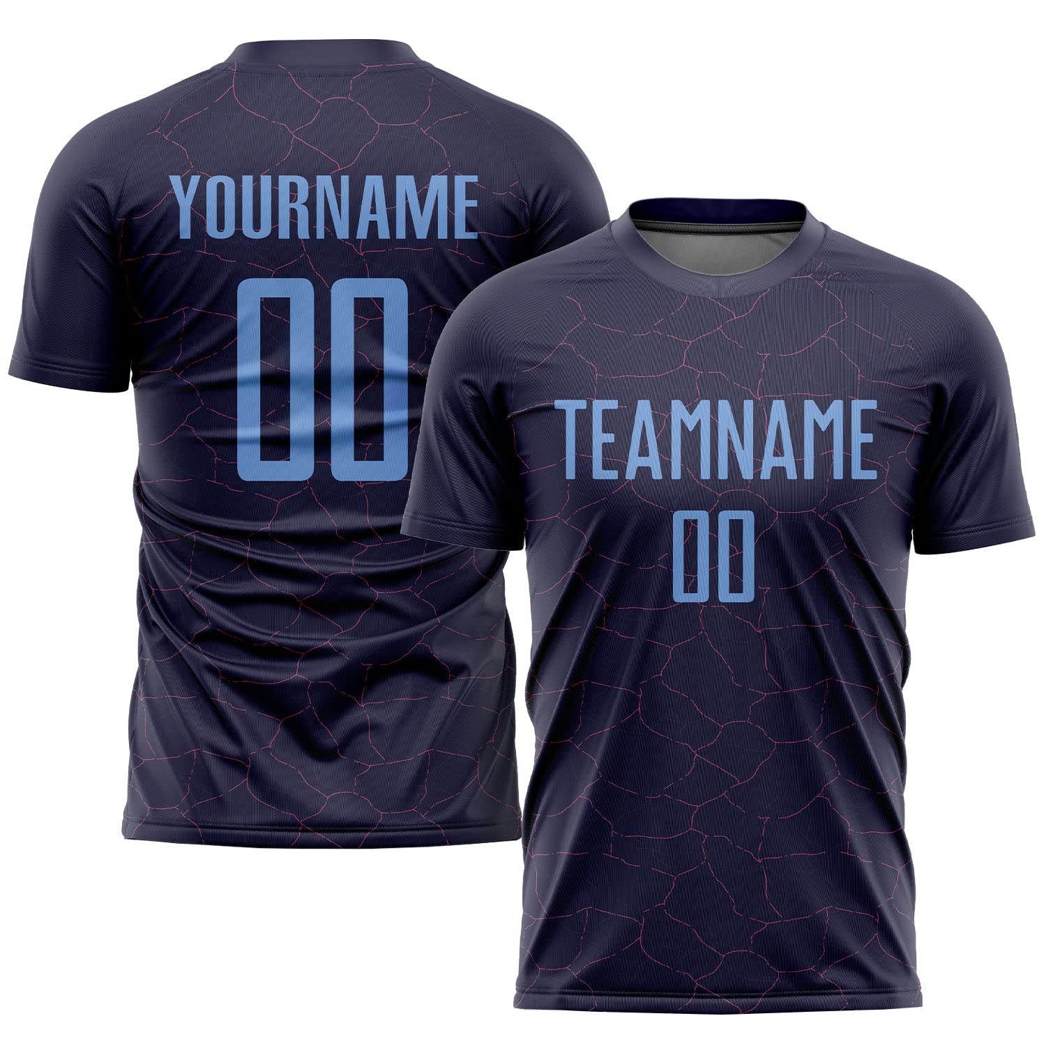 Custom Soccer Jerseys for Men Women Youth Kids, Purple Light Blue Personalized Soccer Jersey Printed Name Number Logo Mens Clothing