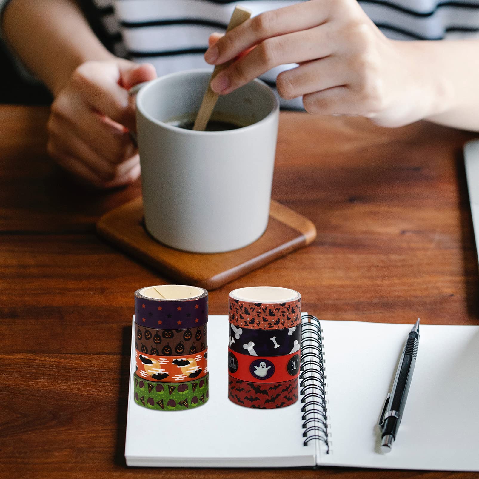 SHINEOFI 56rollos Cintas Washi De Halloween Para Manualidades De Diseño y Fáciles De Usar Para y Proyectos
