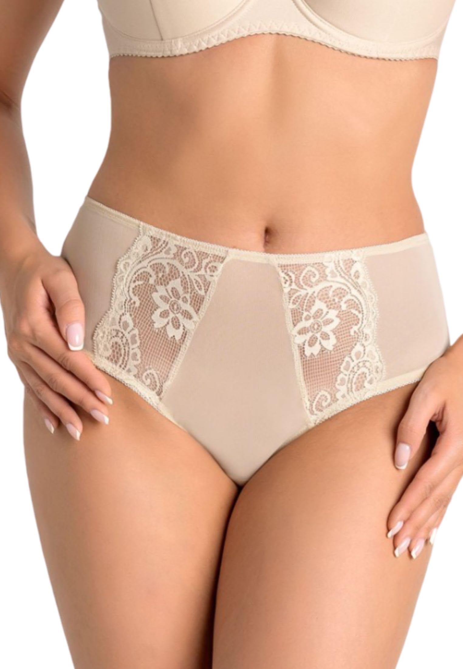 Teyli Sujetador para Mujer con Aros, semiacolchado, Tallas Grandes, Pechos Grandes, Sujetador de sujeción Fuerte, Beige, 75H