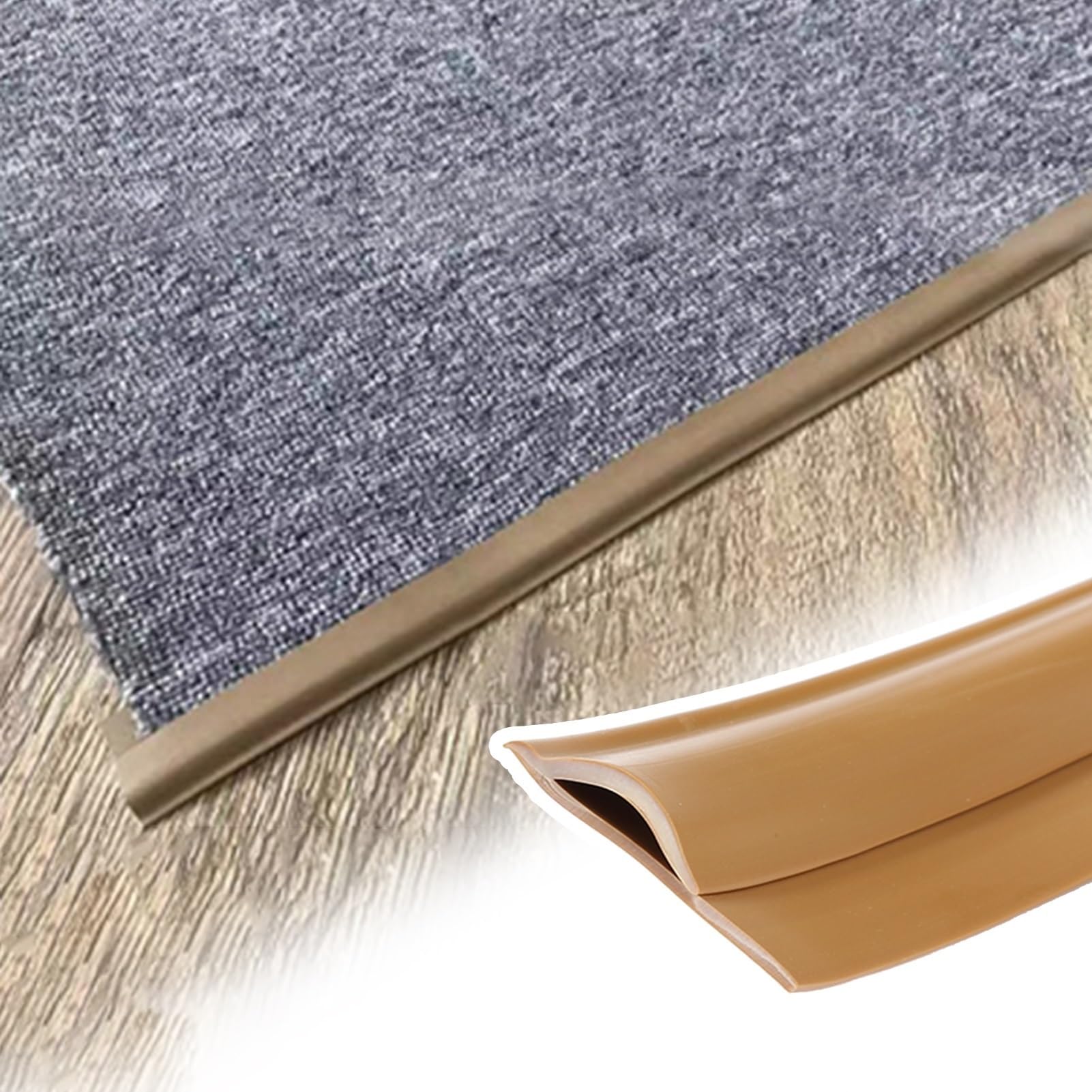 Bande adhésive pour protection de moquette flexible pour carrelage et bois, 20 m / 65ft, marron personnalisable