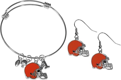 Vista 59 de Siskiyou Sports NFL womens Dangle Earrings and Charm Bangle Bracelet Set