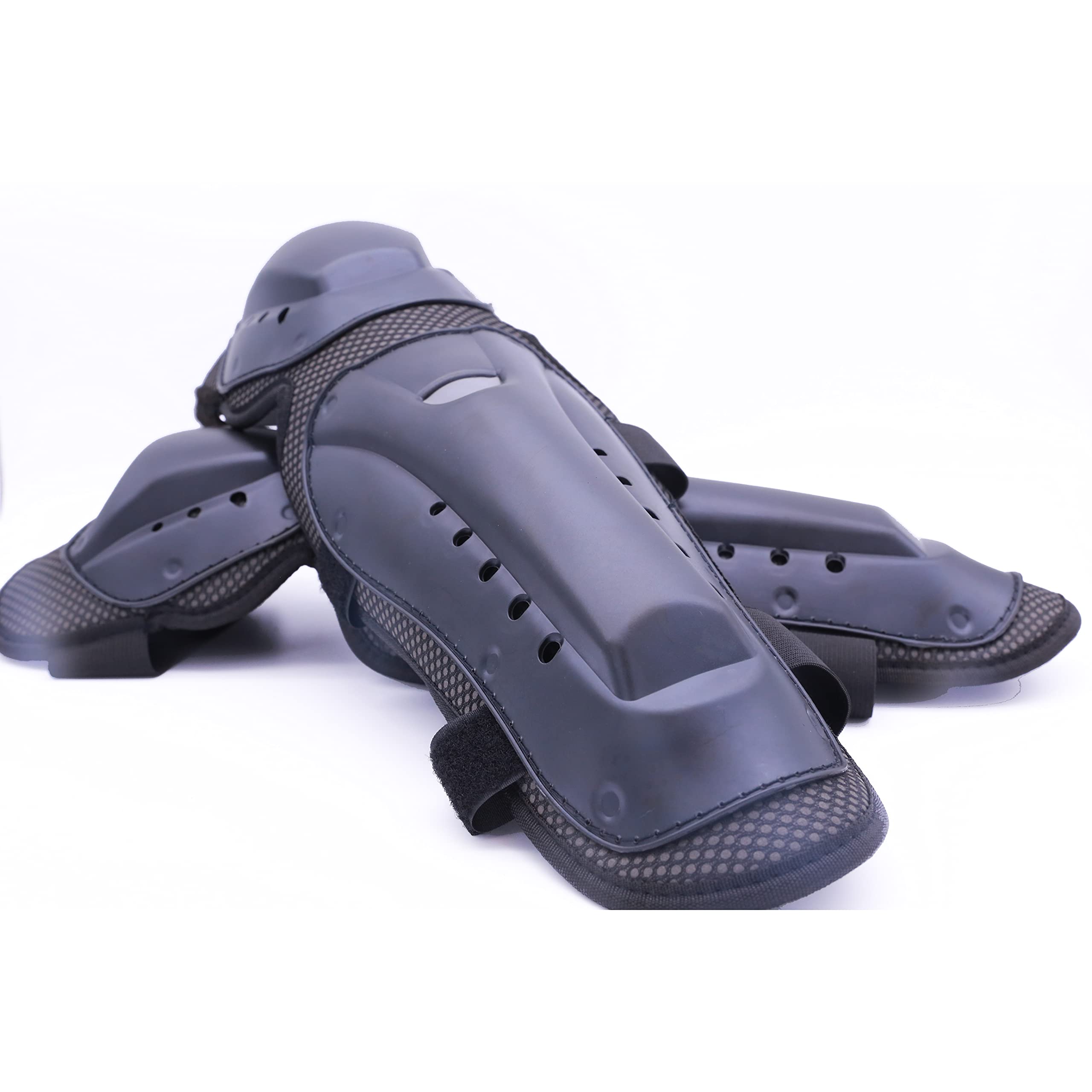 Genouillères et protège-tibias pour moto (2 pièces) adulte réglable genouillères pour motocross Racing vélo patinage patinage