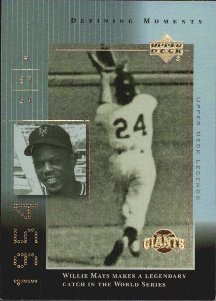 2000 Upper Deck Legends Defining Moments Baseball Card #DM9 Willie Mays