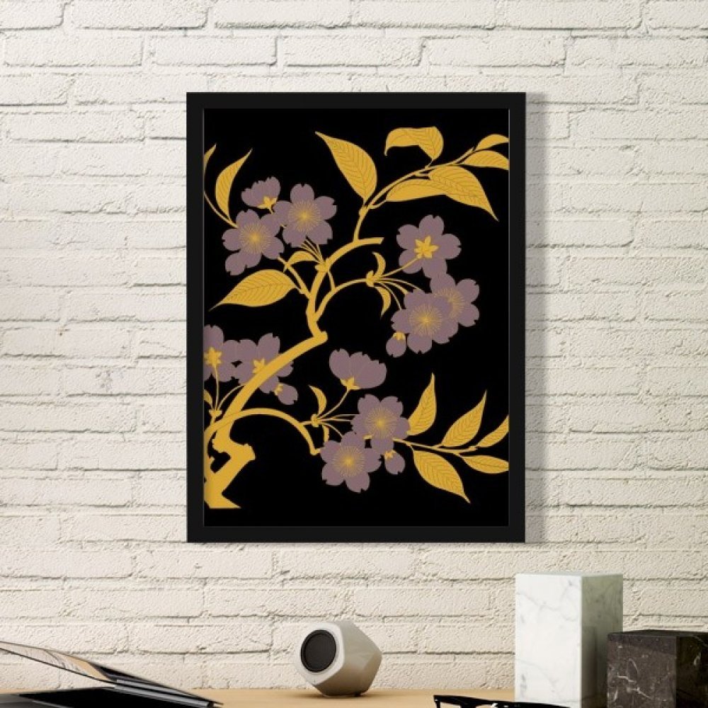 Cadre de peinture culture japonaise fleur pour créer un coin zen au salon