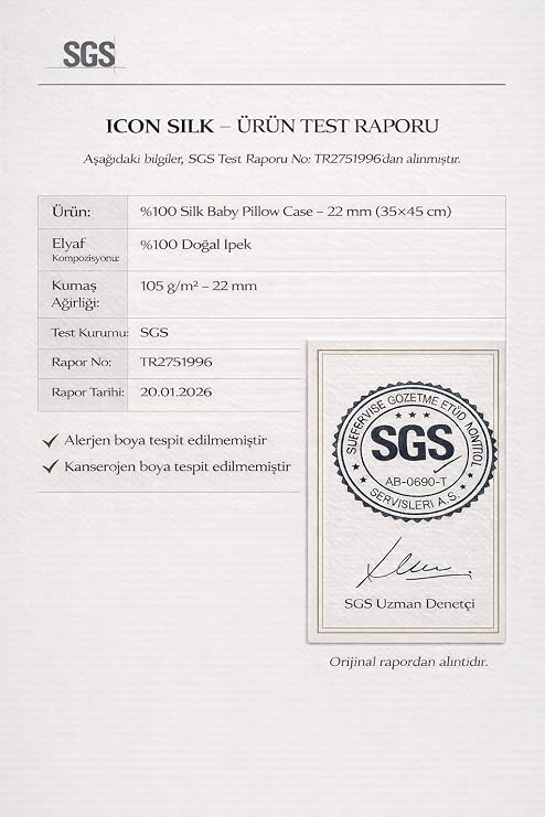 Saf İpek Bebek Yastık Kılıfı (35cm*45cm) 1 Adet (Pembe)