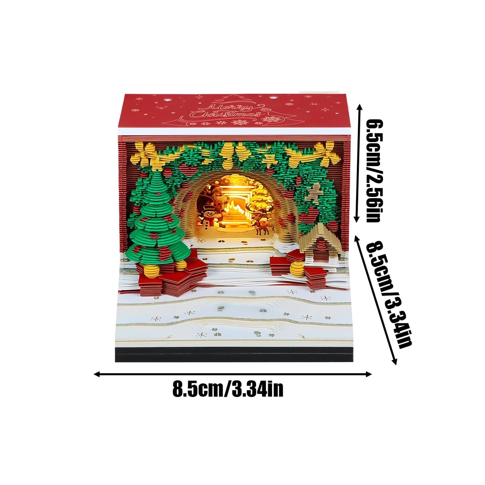Calendario 3D 2027 Planificador Decorativo De Navideño Con LED