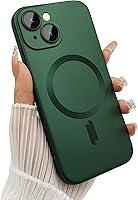 Vista 32 de Funda magnética para iPhone 15 para mujer, diseño de brillo metálico suave mate con protector de lente de cámara, compatible con Magsafe para iPhone