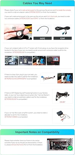 Miniatura 7 de XTRONS Estéreo de coche de un solo DIN para BMW X5 E53, Android 13 Octa Core 4GB+64GB Radio de coche, 10.25 pulgadas IPS pantalla táctil navegación