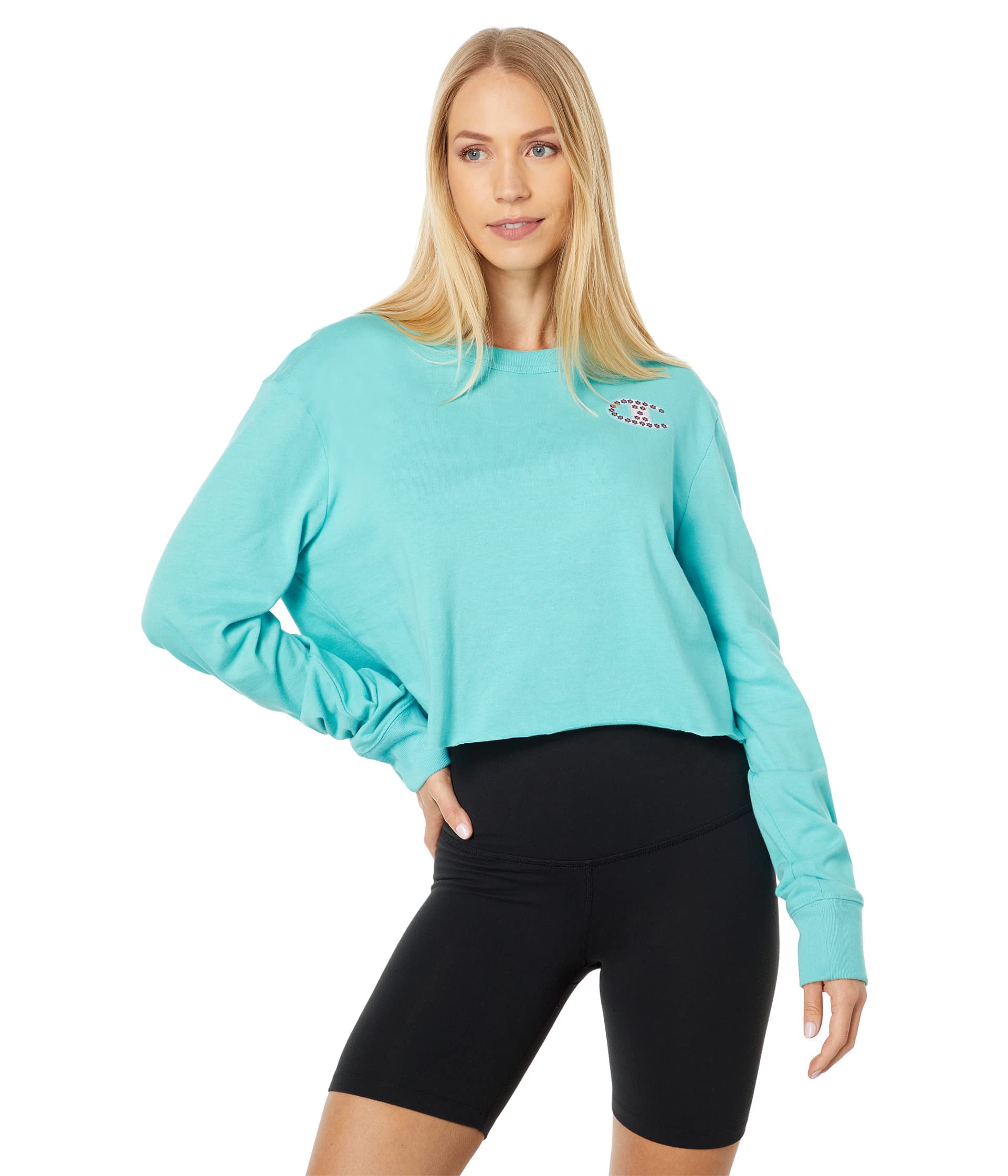 Champion Shirt, Cropped Top with Long Sleeves for Women