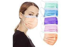 Multicolor Disposable Face Mask 100 Pieces Makeup Party Favor Decorations Adult Kids