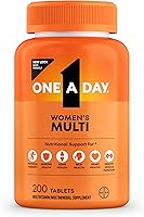One A Day Women's Multivitamin: Biotin, Iron, Zinc, Folic Acid & Calcium for Energy, Immunity, Bones - 200 Tablets