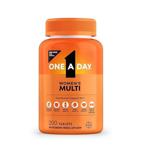 One A Day Multivitamin for Women- Daily Vitamins for Woman with Biotin, Calcium, Folic Acid, Iron & Zinc, Complete Women’s Vitamins, 200 Ct (Packaging May Vary)