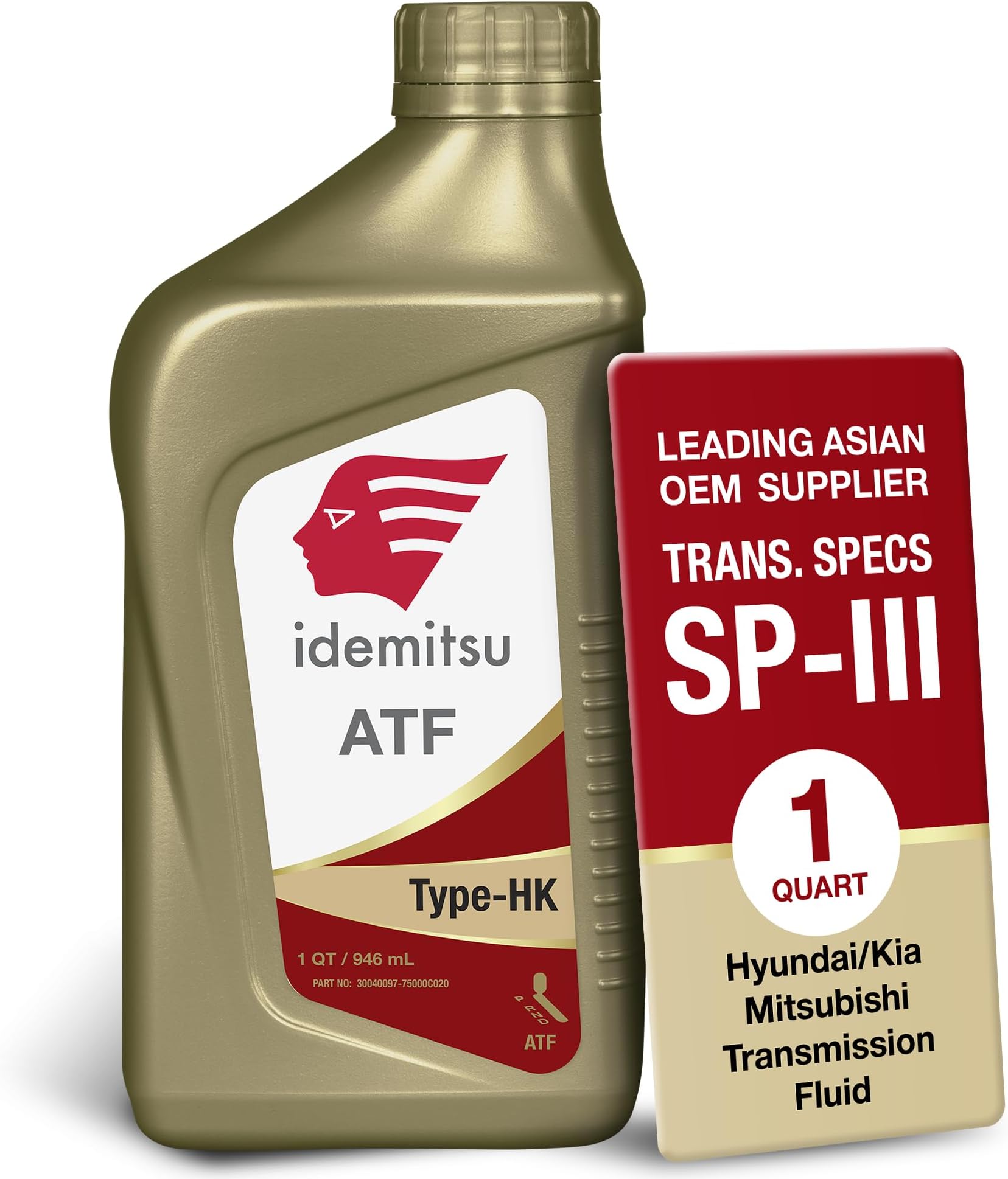 Idemitsu 30040097-75000C020 ATF Type HK (SP-III) Automatic Transmission Fluid for Hyundai/Kia - 1 Quart,Grey