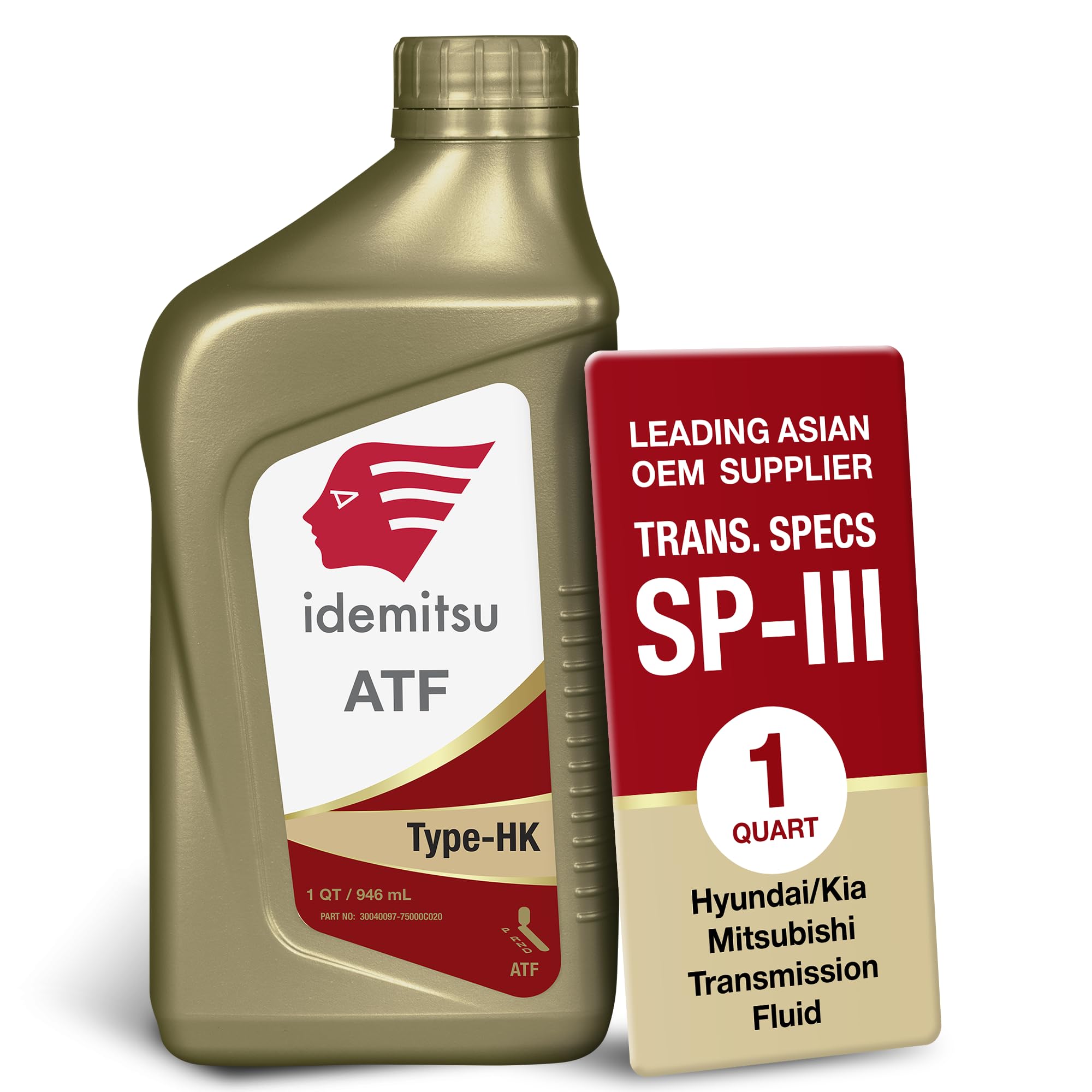 30040097-75000C020 ATF Type HK (SP-III) Automatic Transmission Fluid for Hyundai/Kia - 1 Quart,Grey