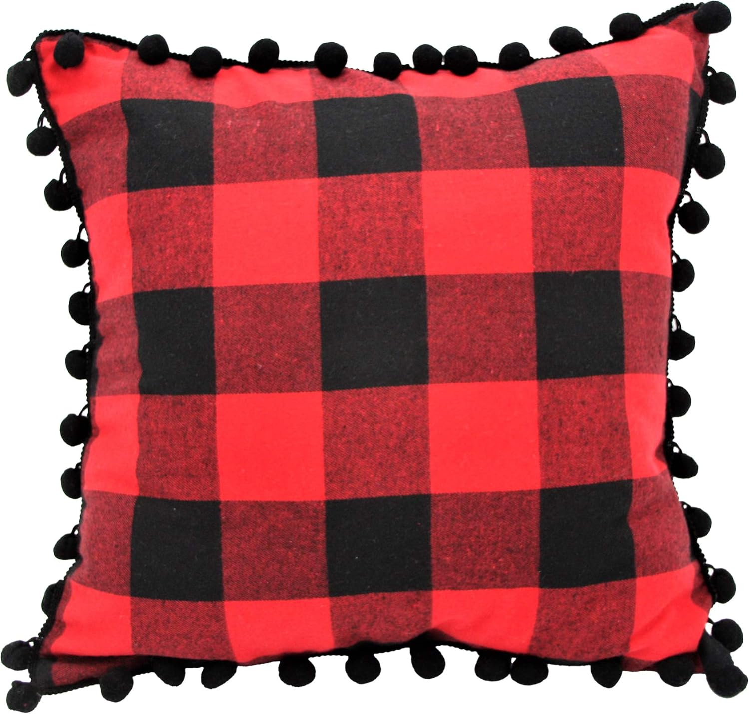 Buffalo Plaid Pillow Covers 18 x 18 inch – Premium Plaid Throw Pillow Covers – Buffalo Check Pillow Covers – Lovely Farmhouse Style Throw Pillows for Couch and Bed (18"x18" Cover, Red/Black)