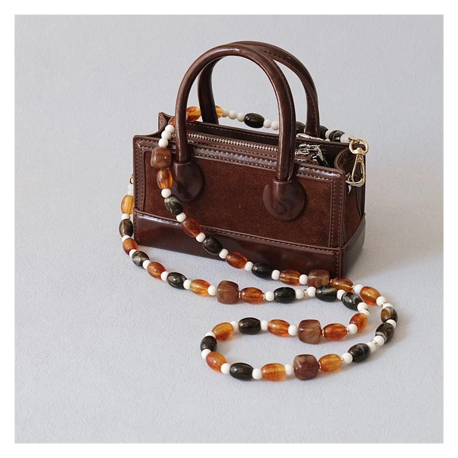 Cadena para Bolso con Cuentas Accesorio for bolso de mujer, cadenas con cuentas desmontables, correa bonita, elegante for, cadena asa for hombro(Green-120cm)