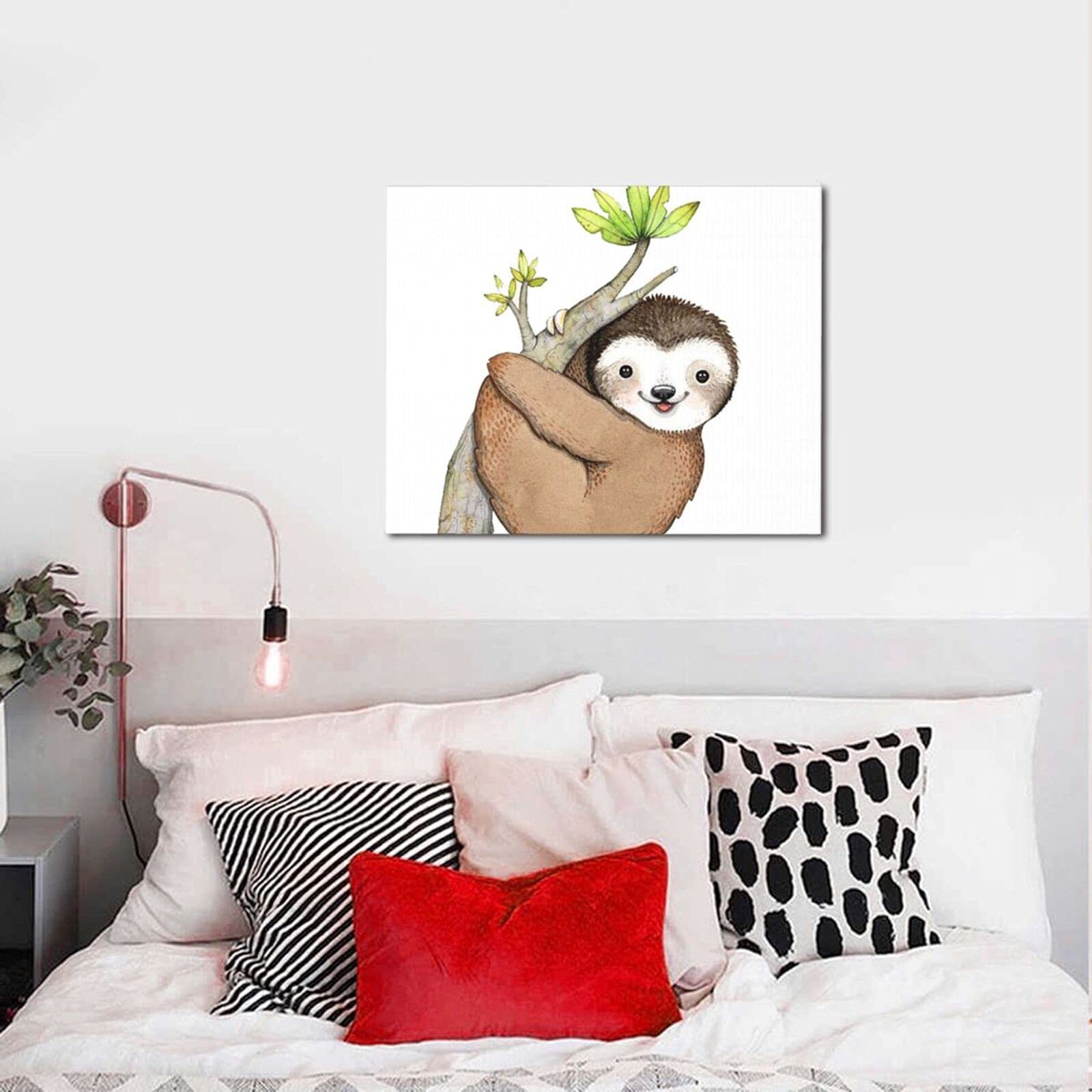 Amazon.co.jp: Braksent アートパネル かわいい赤ちゃんナマケモノ