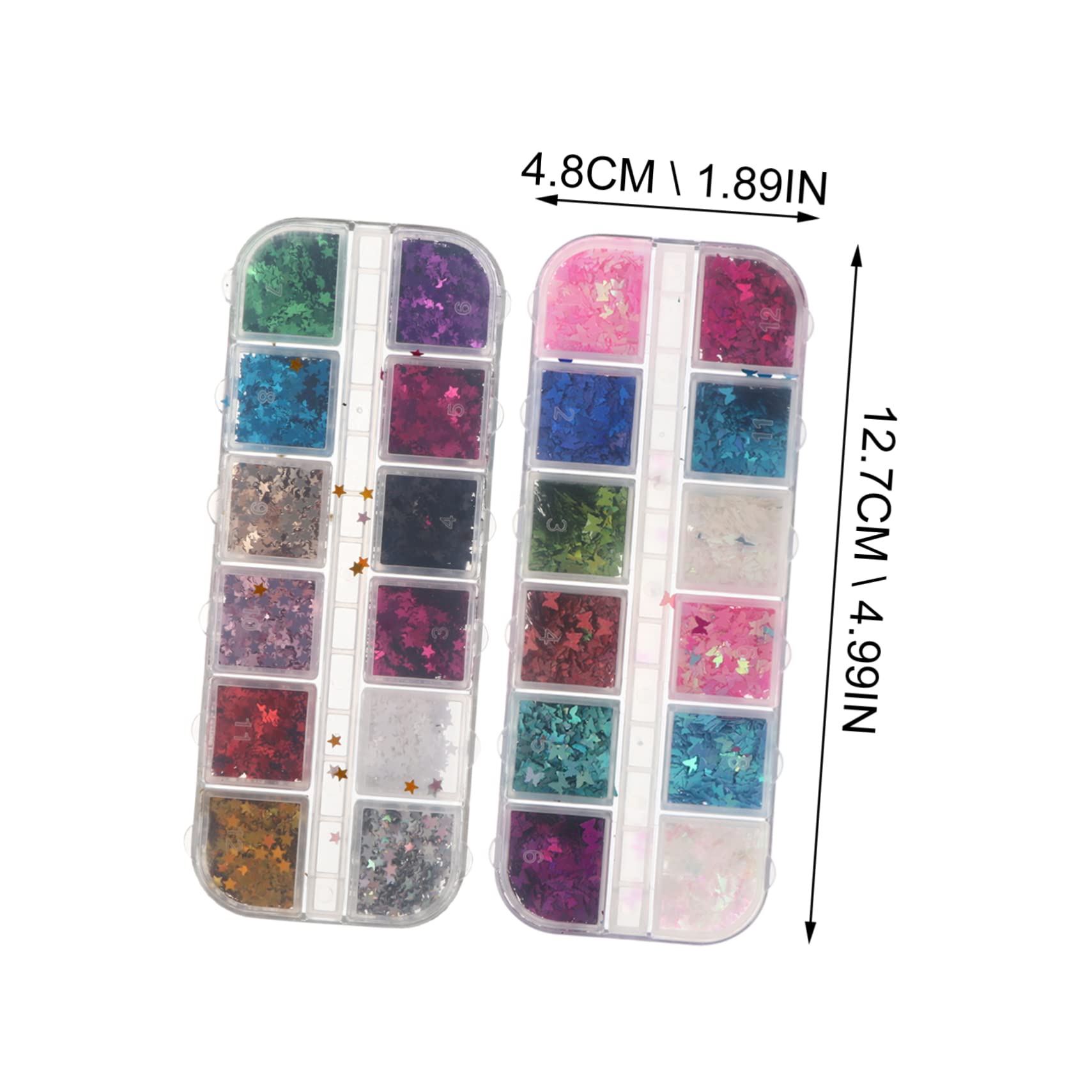 Healeved Lot De 3 Autocollants Pour Uniques Paillettes Étoilées Pour Manucure Festival Créatifs Pour Le Visage Les Usage Domestique 4 Boîtes X 3
