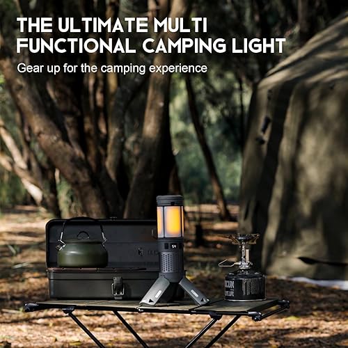 Miniatura 6 de Luces telescópicas para campamento, luces de campamento recargables con soporte, linternas plegables de 12000 mAh, base magnética, linternas