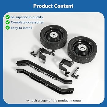 Rotelle Di Supporto Per Bici Da Allenamento MOSHAY - Compatibili Con Ruote 16 18 20 22 24 Pollici, Colore Nero - 2