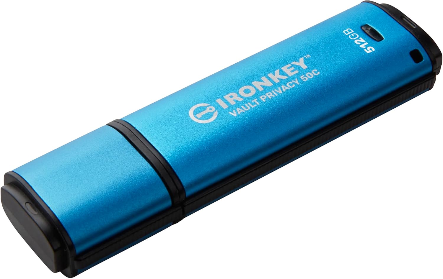 Kingston Ironkey Vault Privacy 50 USB-C 512GB Encrypted Flash Drive | FIPS 197 Certified | XTS-AES 256-bit | BadUSB and Brute Force Protection | Mult-Password Option | IKVP50C/512GB