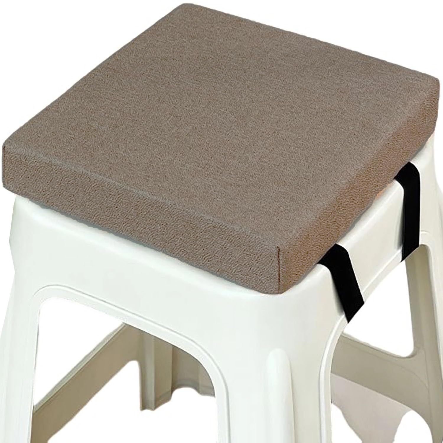 Square Bar Stool Seat Cushions with Ties Anti-Slip Chair Cushions 25x25/40x40/30x30cm Memory Foam Chair Pad with Washable Cover for Outdoor，Indoor，Garden，Dining，Kitchen，Bar Chairs(A7,50x50x3cm)