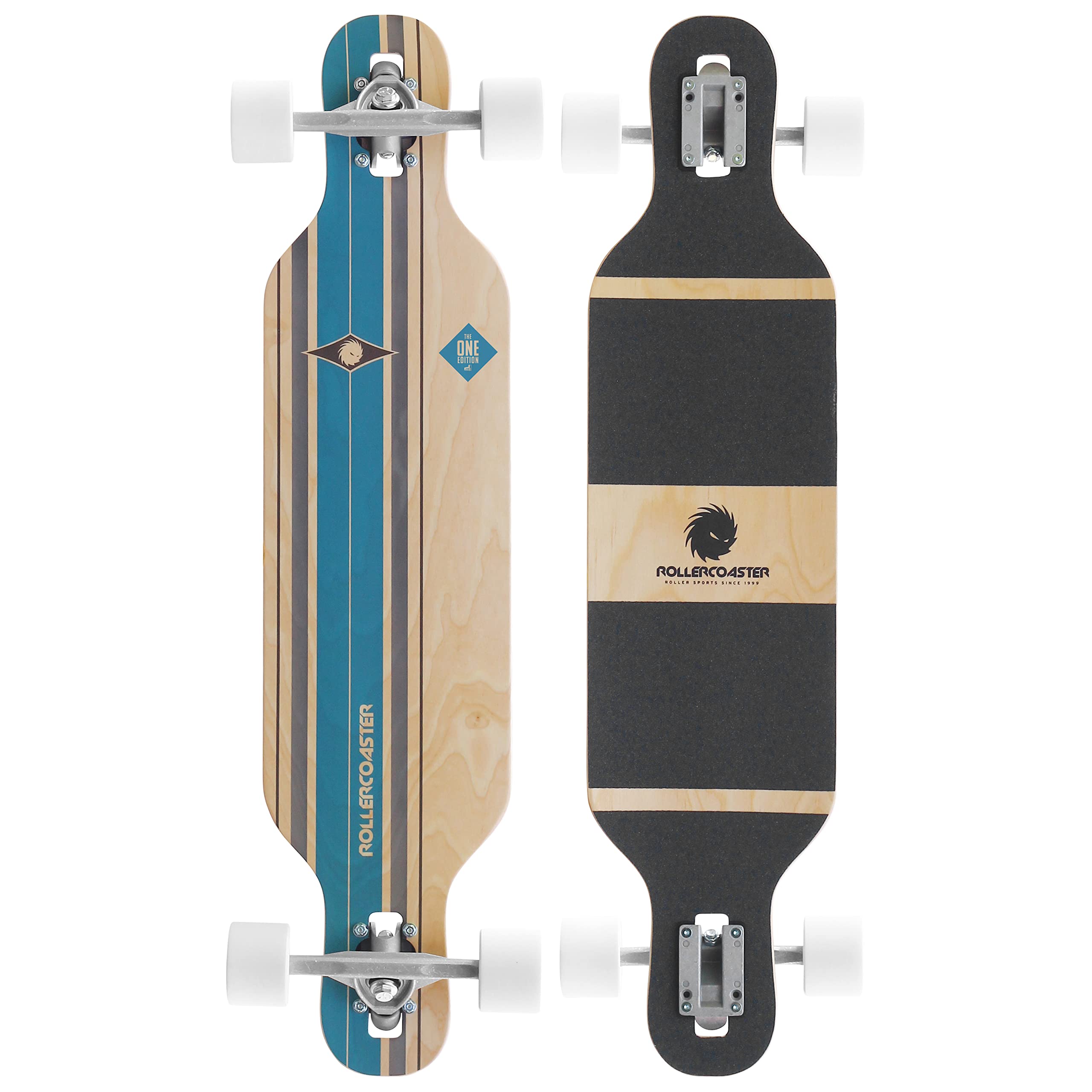 Rollercoaster Palms + Stripes The One Edition Drop Through Longboard