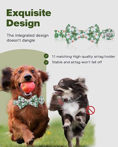 Miniatura 3 de MIDOG AirTag - Collar de perro de moda para perros pequeños, medianos y grandes, con funda de soporte para AirTag, collar ajustable de nailon suave