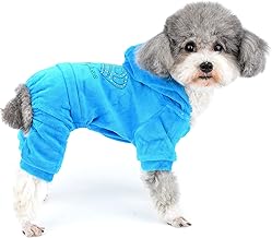 Zunea Cute Fleece Hoodie Jumpsuit for Extra Small/Small Dogs Soft Warm Winter Autumn Clothes Puppy Clothes Girl Dog Clothes Cold Weather Clothes Clothes