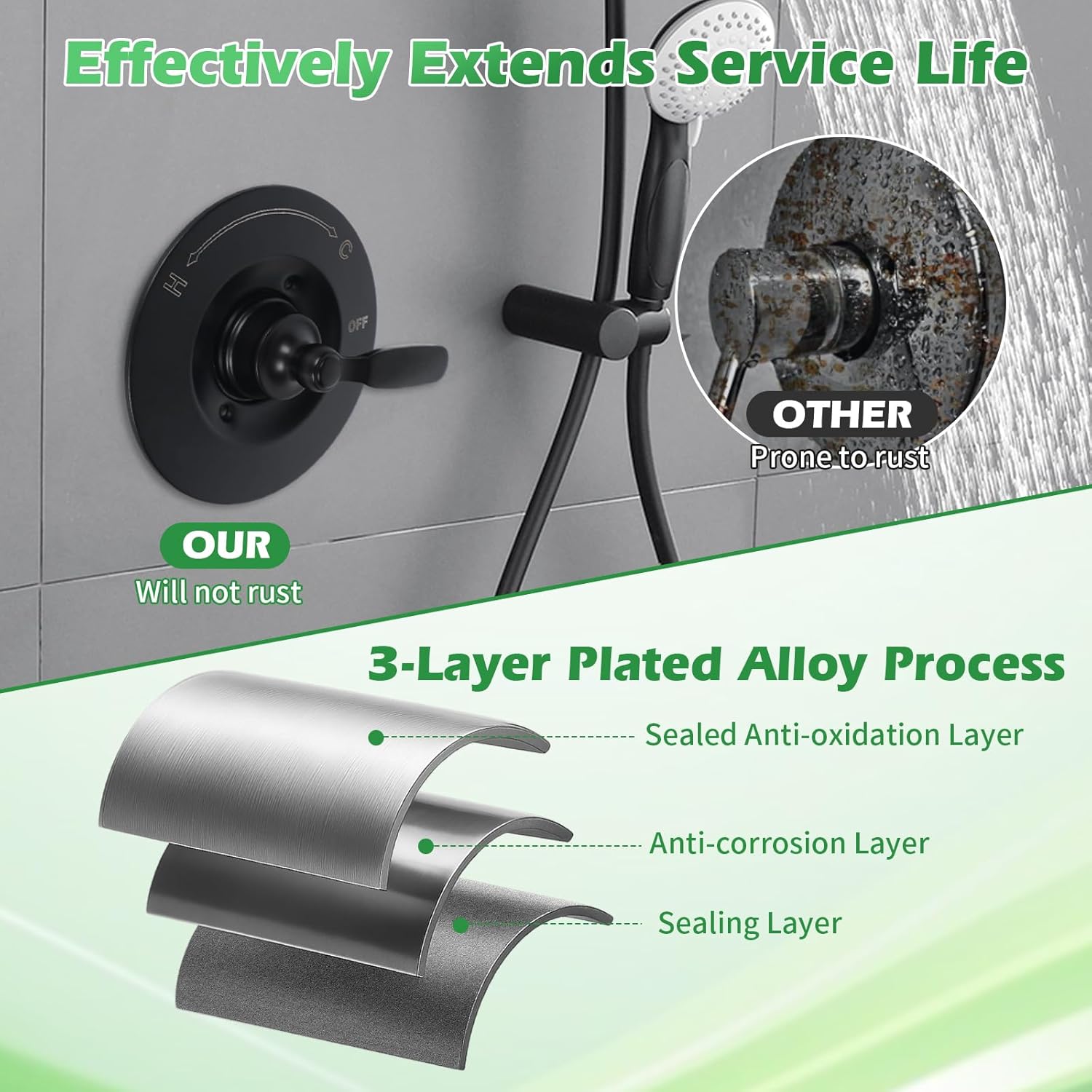 T14032-BL Matte Black Shower Handle, Metal, Compatible with Delta Shower Trim Kit 14 Series, Compatible with RP46074, Fits R10000 Series Valves (Valve/Cartridge Not Included)