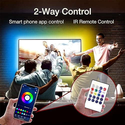 Miniatura 2 de DAYBETTER Luces LED para TV, retroiluminación LED de TV de 10 pies, luces LED de TV para luces de TV de 32 a 43 pulgadas detrás, tira de luces LED