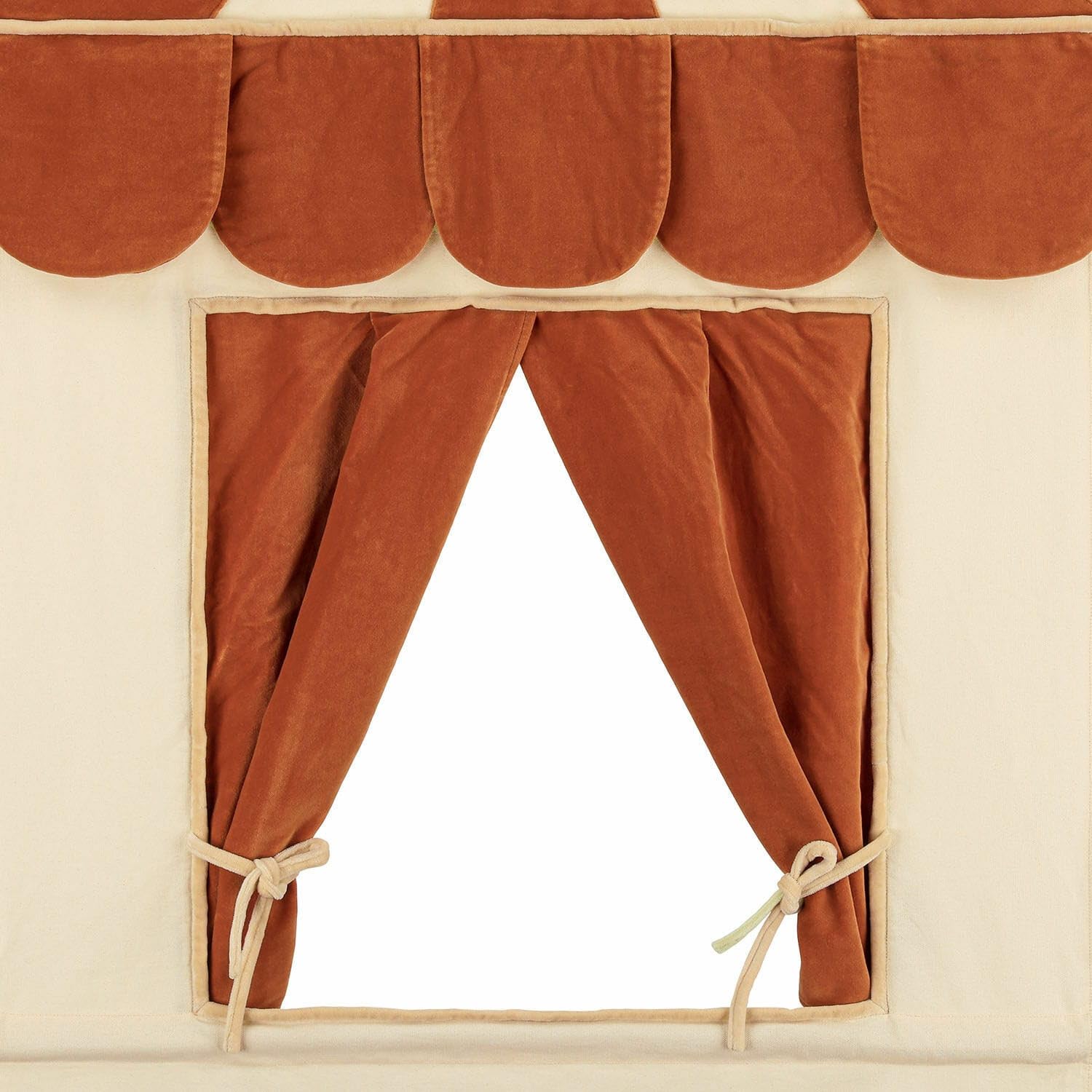 Loberon Puppentheater Papillou, Einfaches Aufhängen, Farbintensives Design, Kreatives Spielen, Kinderzimmer, Baumwolle, Eisen, Kunststoff, rostrot/Creme
