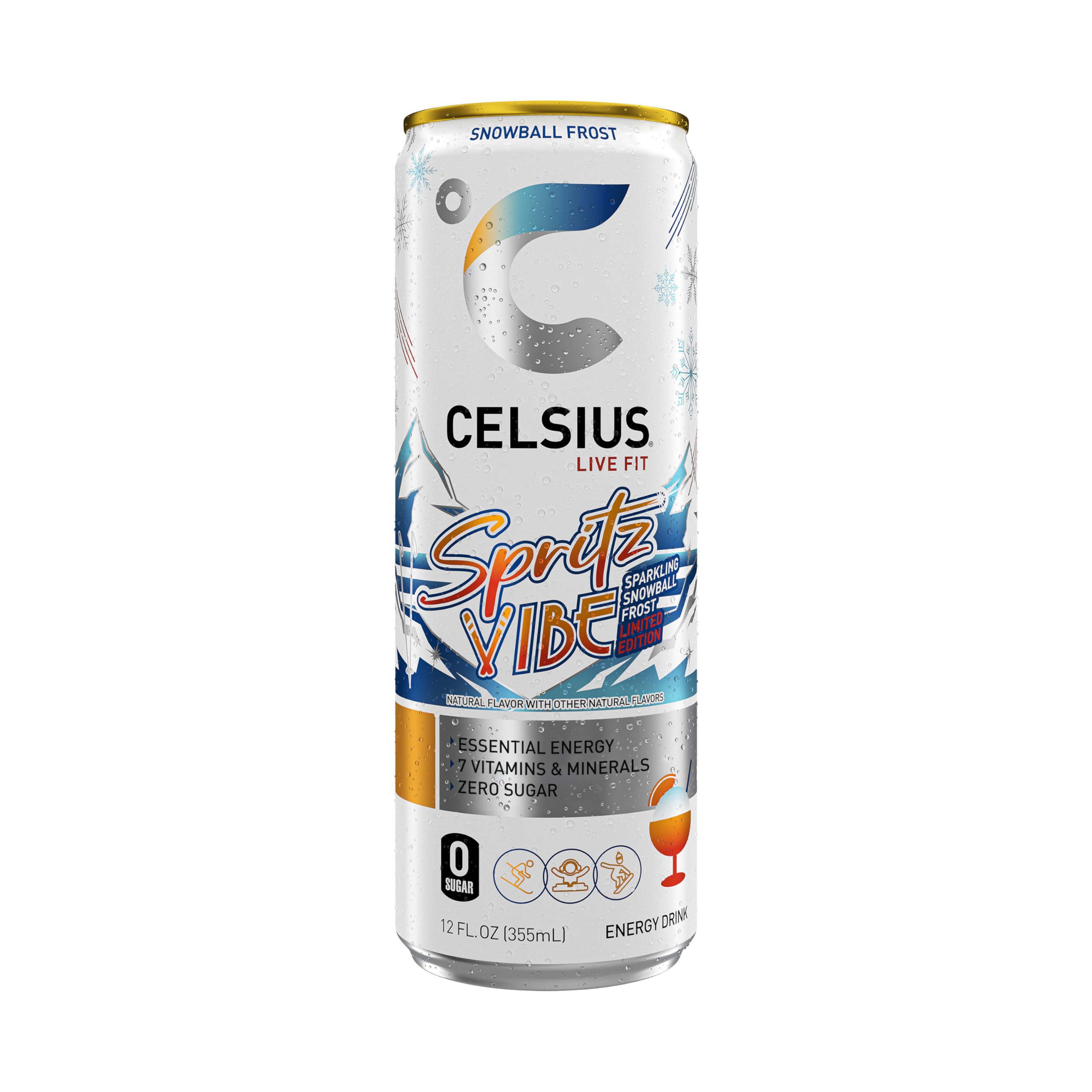 CELSIUS Sparkling Spritz Vibe Limited Edition Sugar Free Energy Drink 12 Fl Oz Pack of 12 — view 5