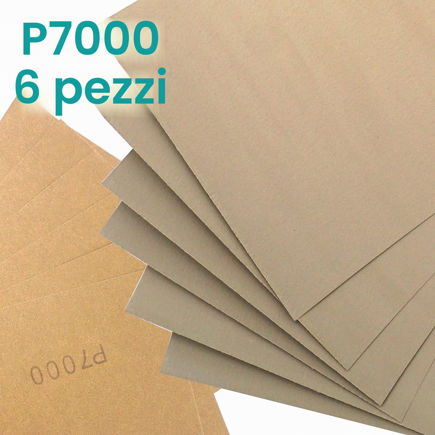 Akuoly 30 pezzi di carta abrasiva con grana 2500, 3000, 5000, 7000 e 10000 fogli di sabbiatura per auto, mobili in legno, pietra, vernice, metallo, vetro, 9,3x23 cm per foglio