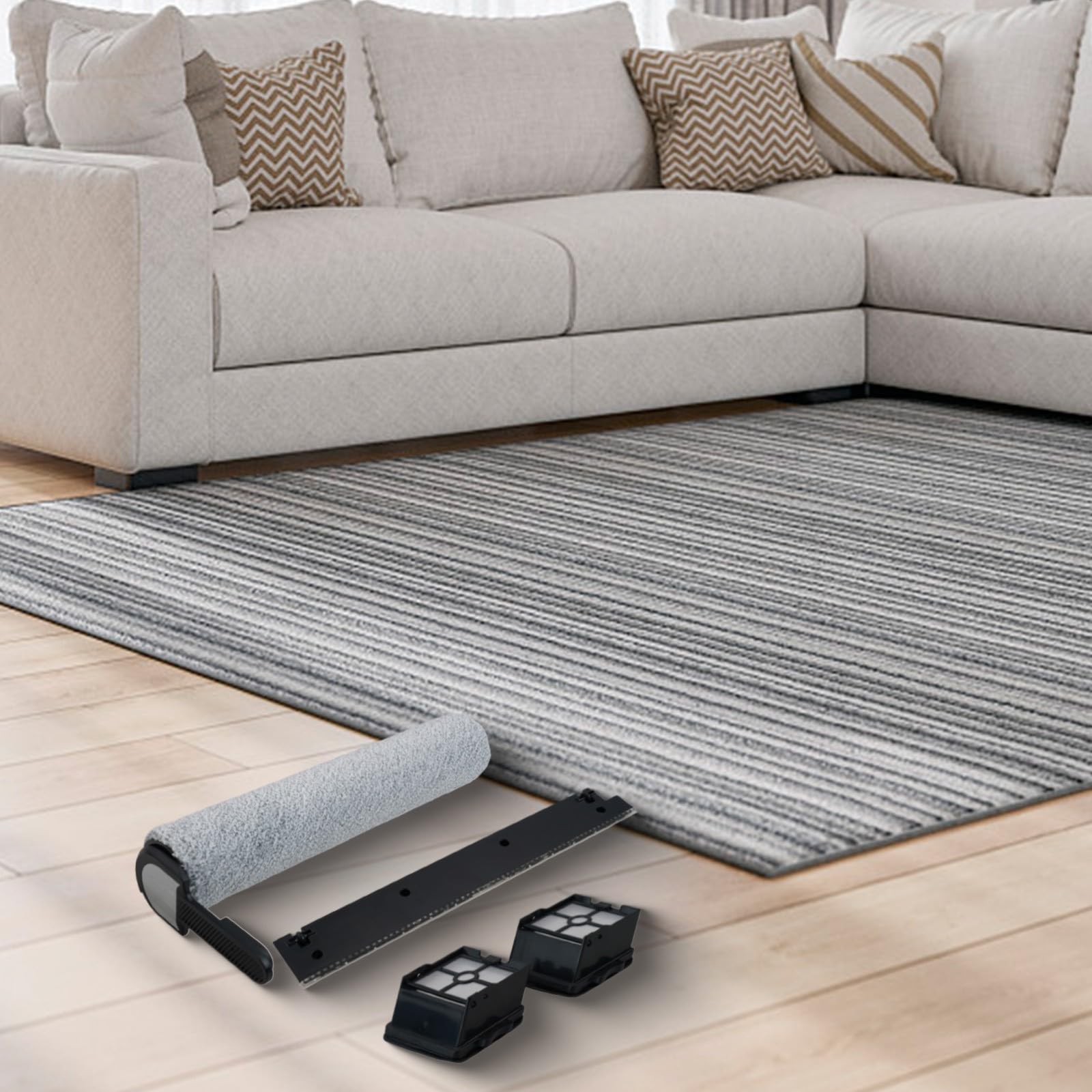 ZYNCUE Hauptrollenbürste und Filter-Set für Ultenic Ac1 Wet Dry für Staubsauger, Ersatzteile mit Wischerleiste, Hartholz- und Fliesenböden, Ersatzzubehör-Set