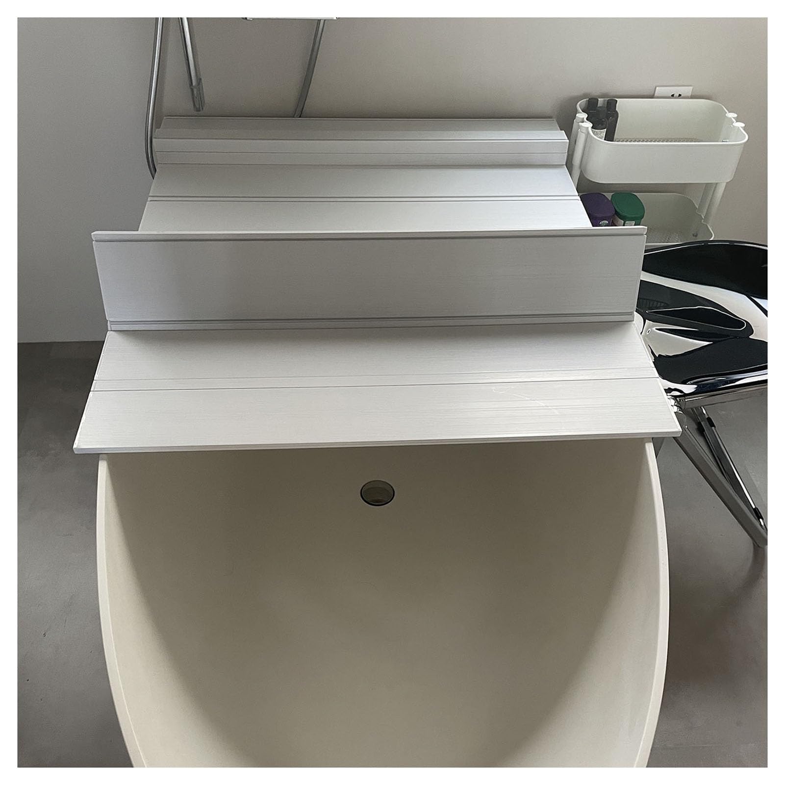 Bandeja de bambú para bañera con cubierta de obturador, tablero aislante de 1,2 cm de grosor, plegable y a prueba de polvo, multifuncional, bandeja de baño de spa (80 x 150 x 1,2 cm)