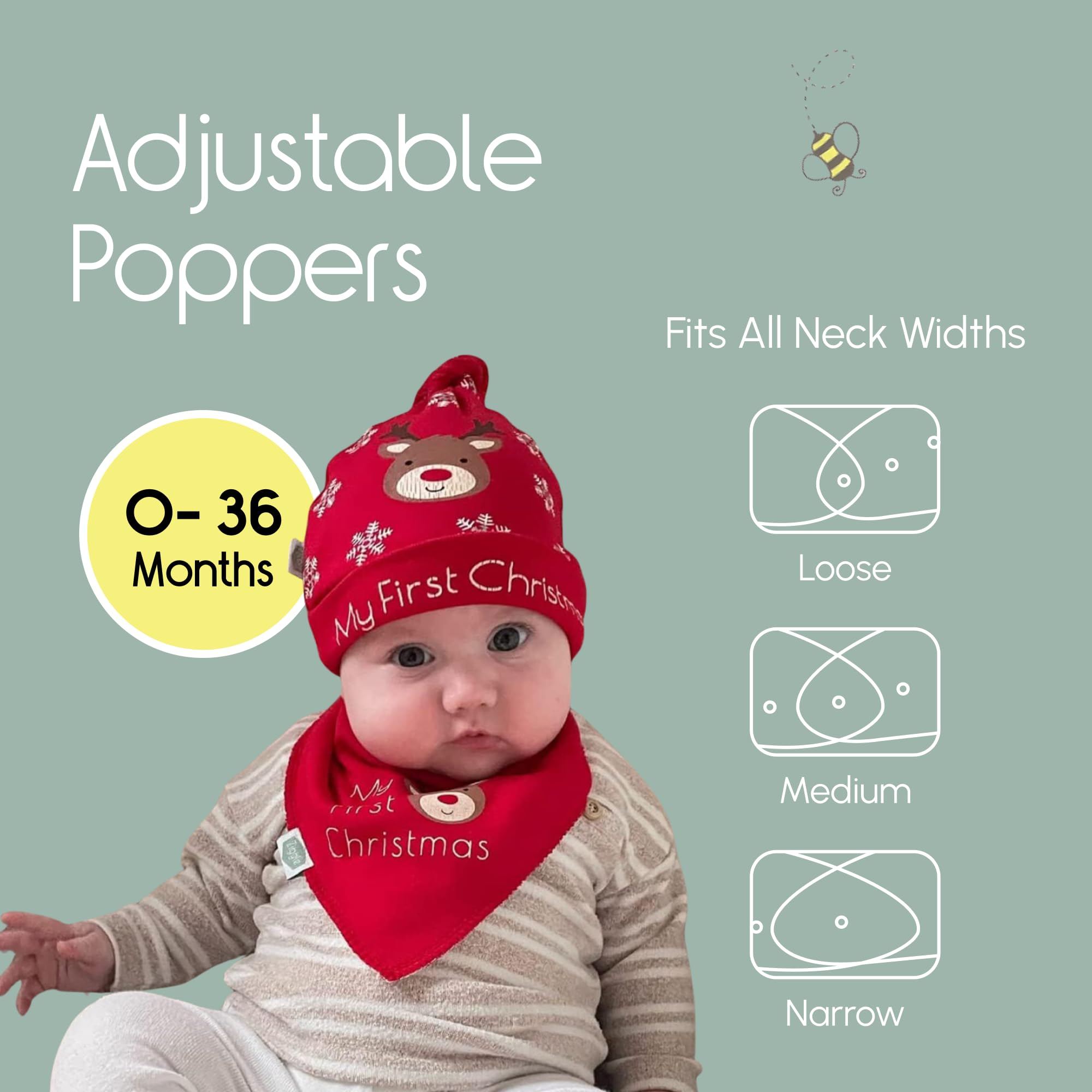 Bandana Dribble Bibs - Cotton Front Baby Bibs Newborn to 24 Months - Newborn Baby Gifts - Bibs For Comfortable Kids — view 13