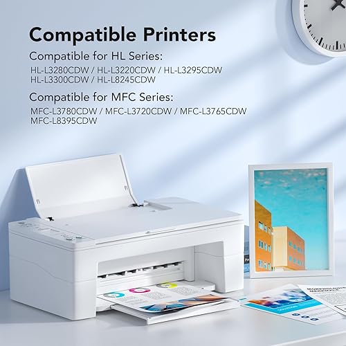 Vista 42 de TN227 TN223 - Paquete de 4 cartuchos de repuesto para tóner TN 227 TN-227 TN-223 funciona con impresora MFC-L3710CW MFC-L3750CDW MFC-L3770CDW TN227