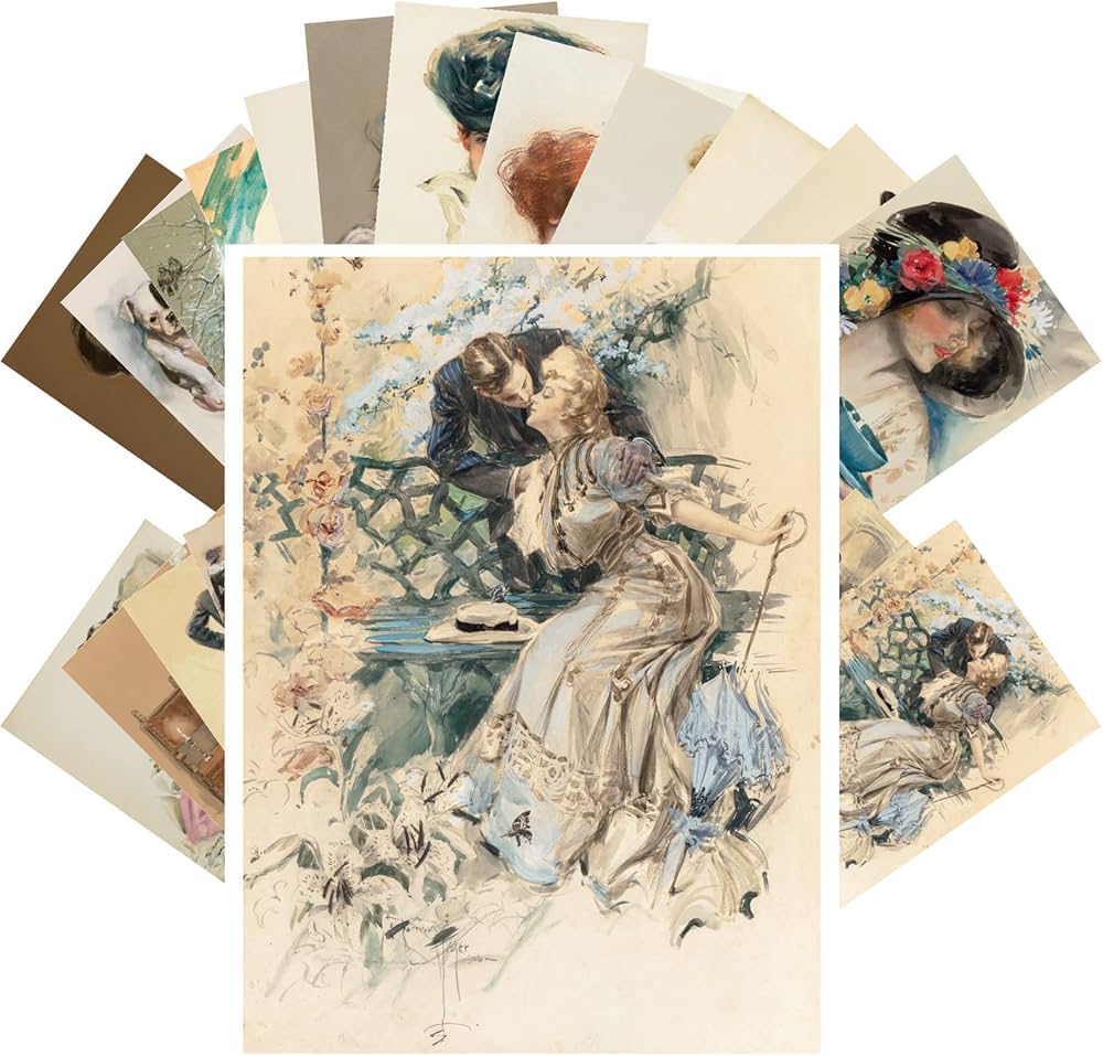 Amazon.co.jp: PIXILUV ヴィンテージポストカード (各24枚 4