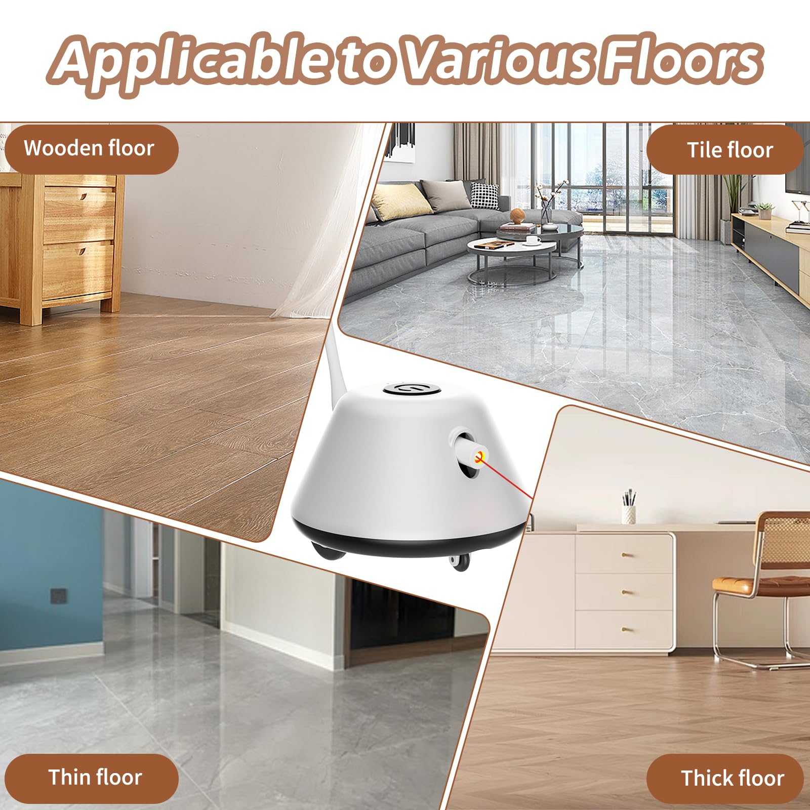 Gmiigu 3 in 1 Gioco per Gatti Interattivo - Elettrico Con Piume, 3 Modalità, LED Automatico per Gattini in Casa - Nero