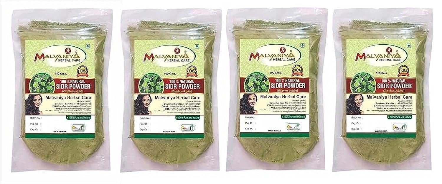 Wholesale Seder | Sidr Leaves Powder - 400 Grams (Pack Of 4)(4 X 100 Gms) Moisturizing For The Hair Skin Body (Lote Tree Jujube Ziziphus Spina Christi Christ Golchin Lotus)