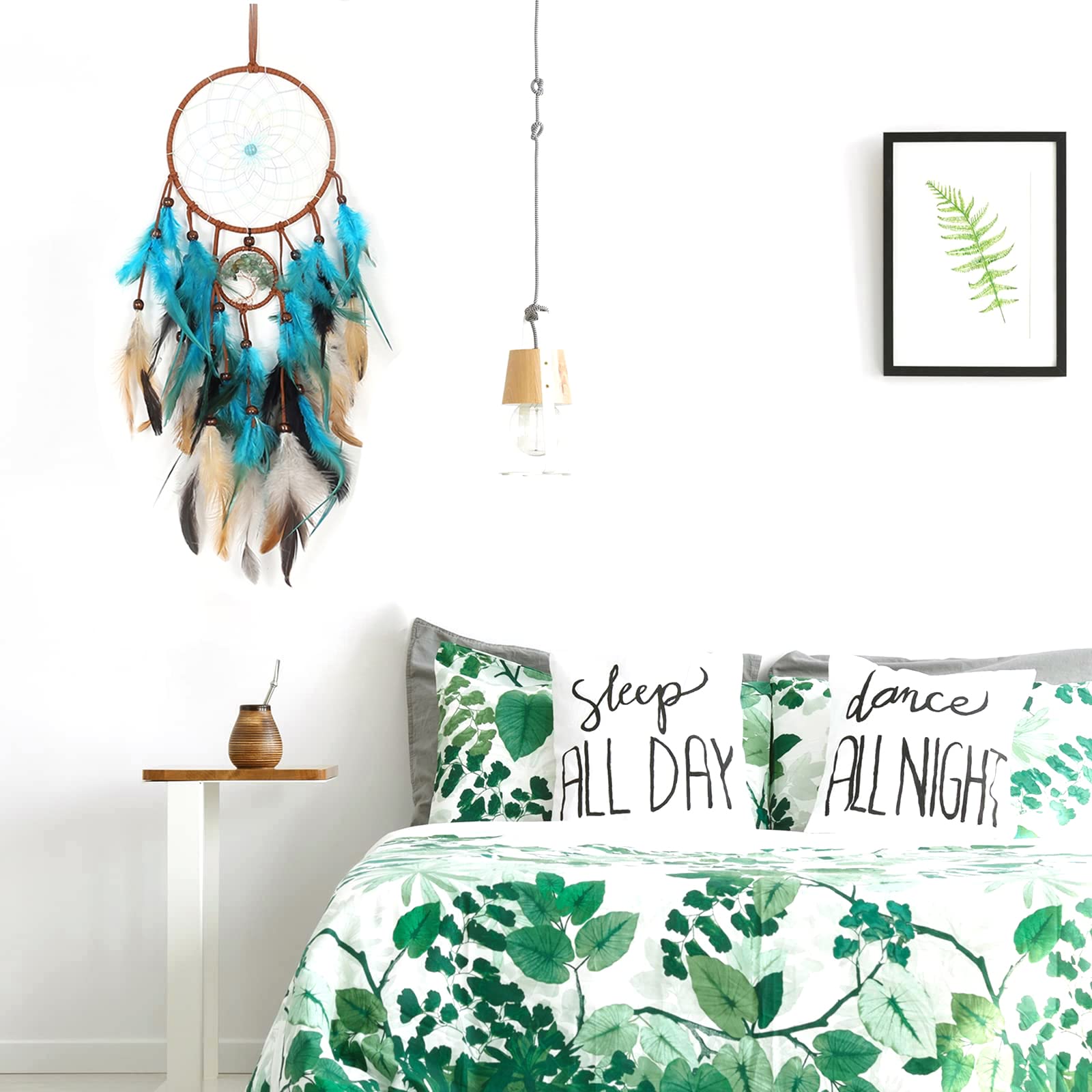 Attrape-êves,Sweet Dream Catcher, Décoration Murale LED,Violet Murale Indienne pour Chambre à Coucher, Bricolage, Cadeau de Mariage Noël, pour Enfants/Filles/Amis