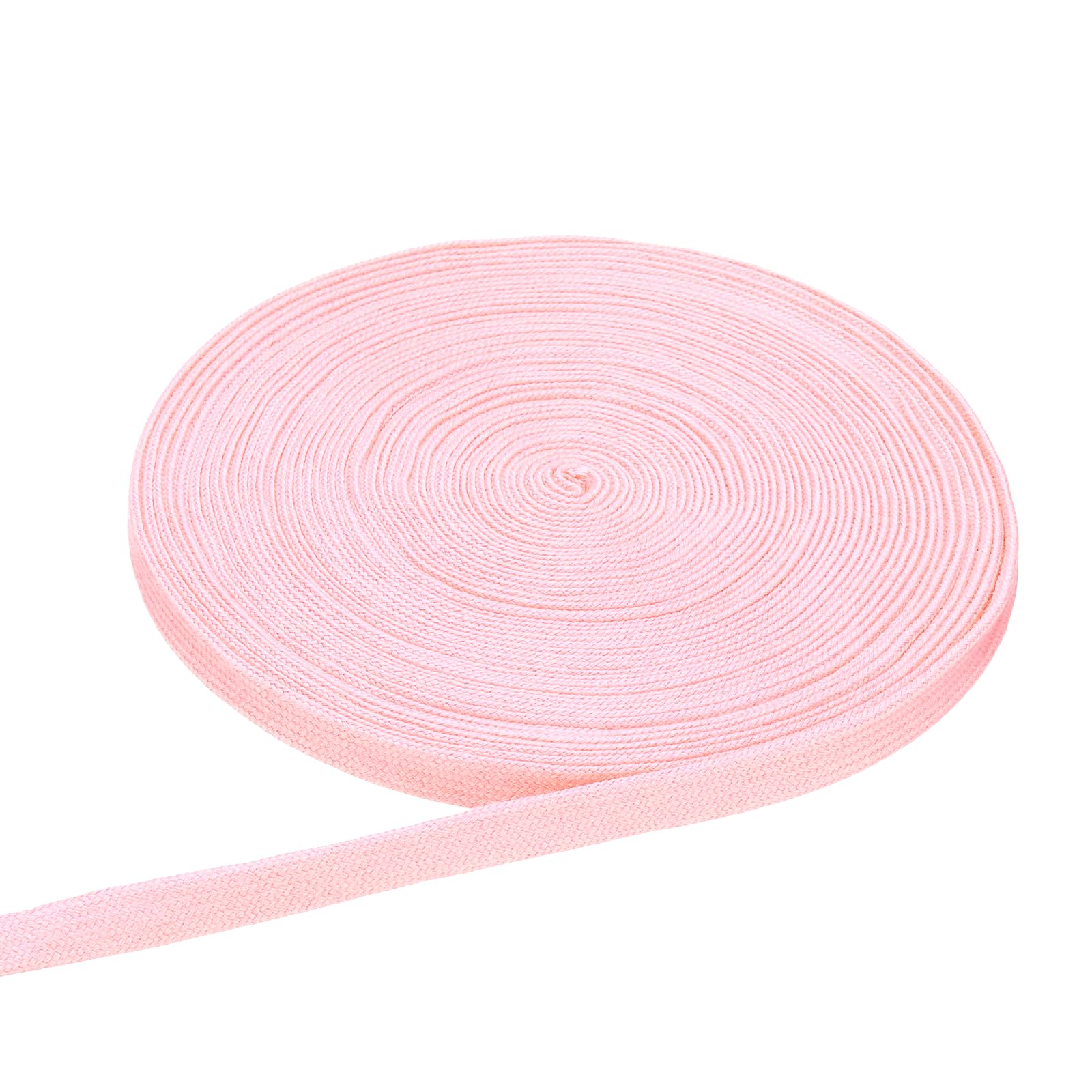 sourcing map Flat Drawstring Cord Rope, 27 Yards x 0.5 Inch Draw String Replacement Rope Drawstring for Sweatpants Hoodie Pants Shorts Garment Accessories, Light Pink