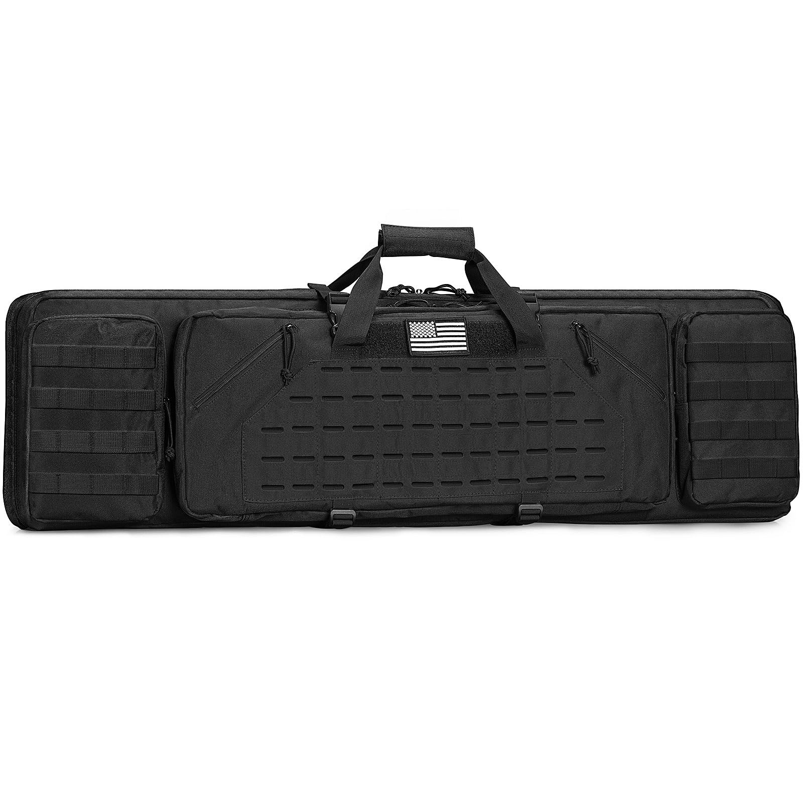CVLIFE 36" 42" 46" Soft Rifle Case Double Long Gun Bag,with Lockable Zipper and Backpack Strap,Rifle Backpack Rifle Bag Gun Case for Outdoor Hunting Shooting Range