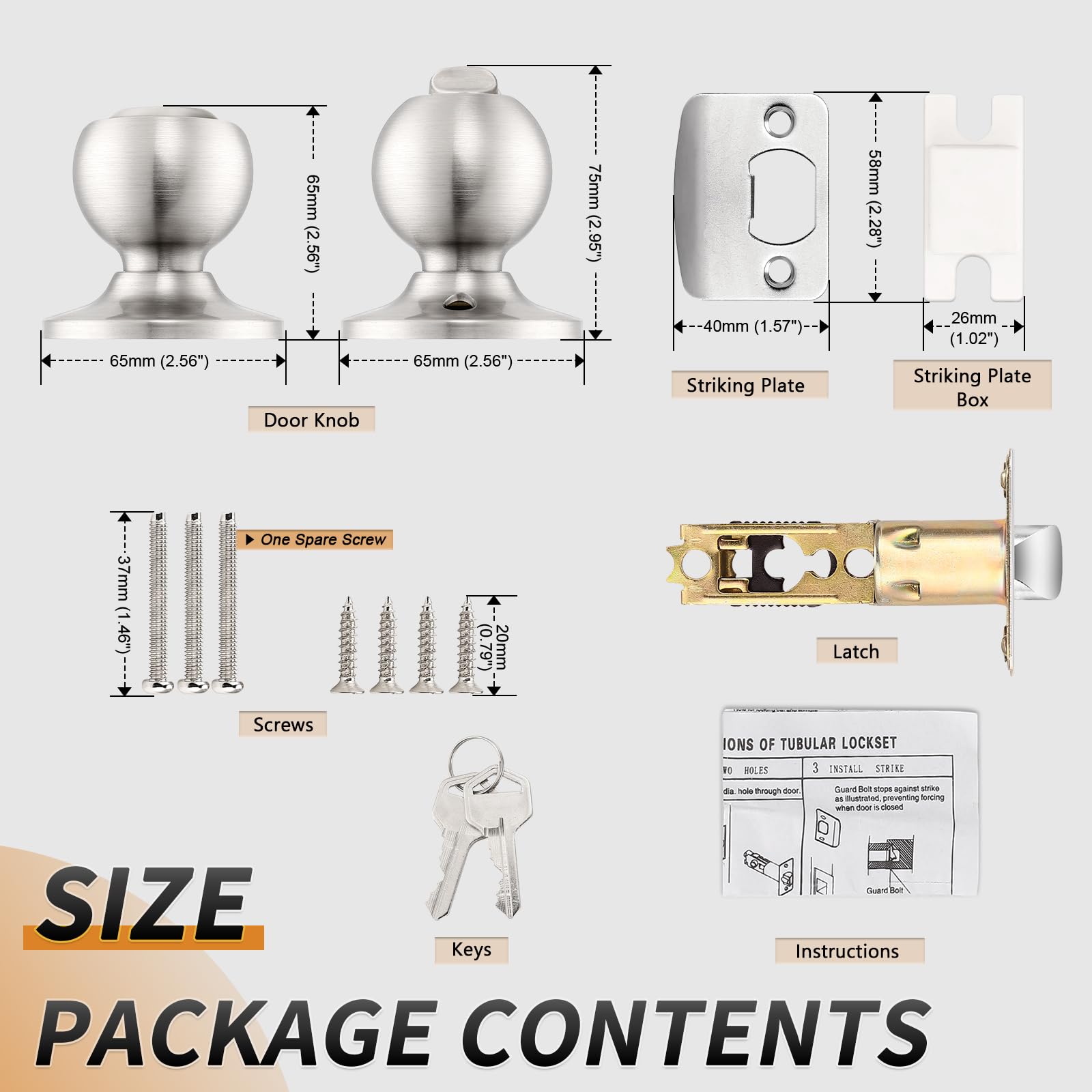 Probrico Keyed Alike Door Knobs - 10 Pack -6