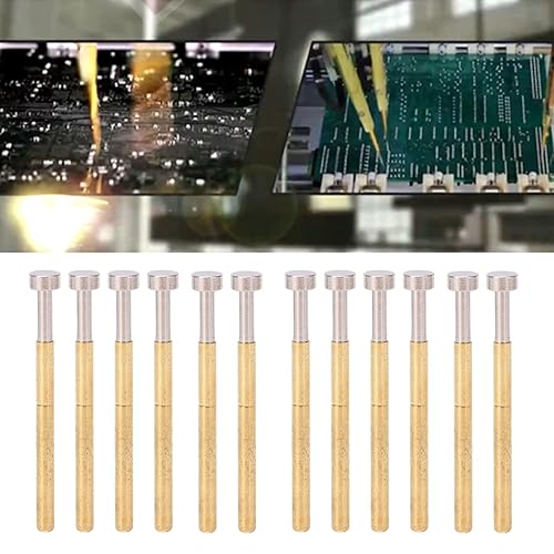 Miniatura 7 de 100pcs PCB Prueba Pogo Pin Latón Cabeza Plana Resorte Prueba Sonda 2.36mm/0.1in Tubo Diámetro 34mm/1.3in Longitud