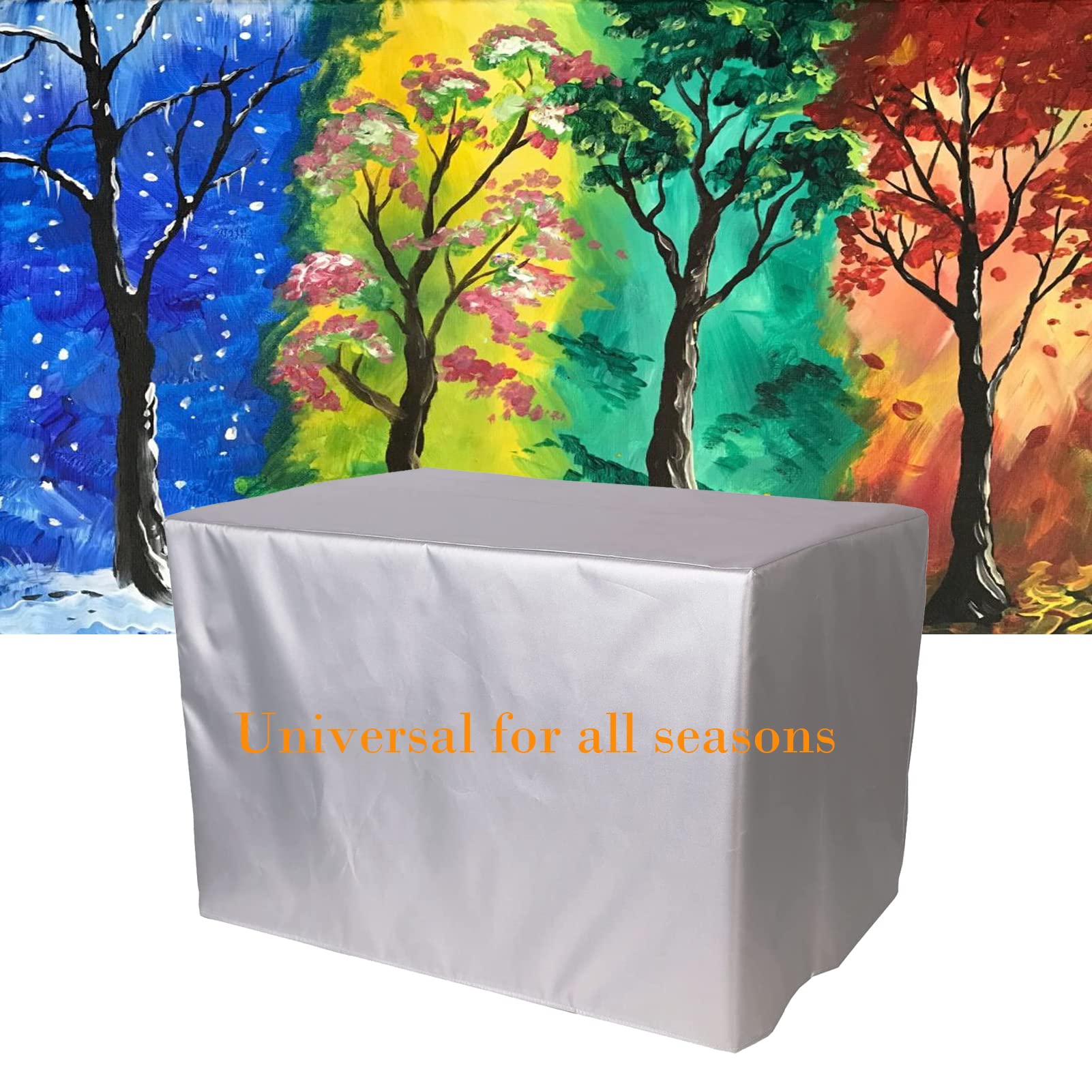 Coperture per Mobili da Giardino Impermeabili 90x90x40cm, Copertura per Mobili da Giardino, Coprire Protettivo Rettangolare, Antivento Antipolvere Copritavolo Esterno Impermeabile Telo