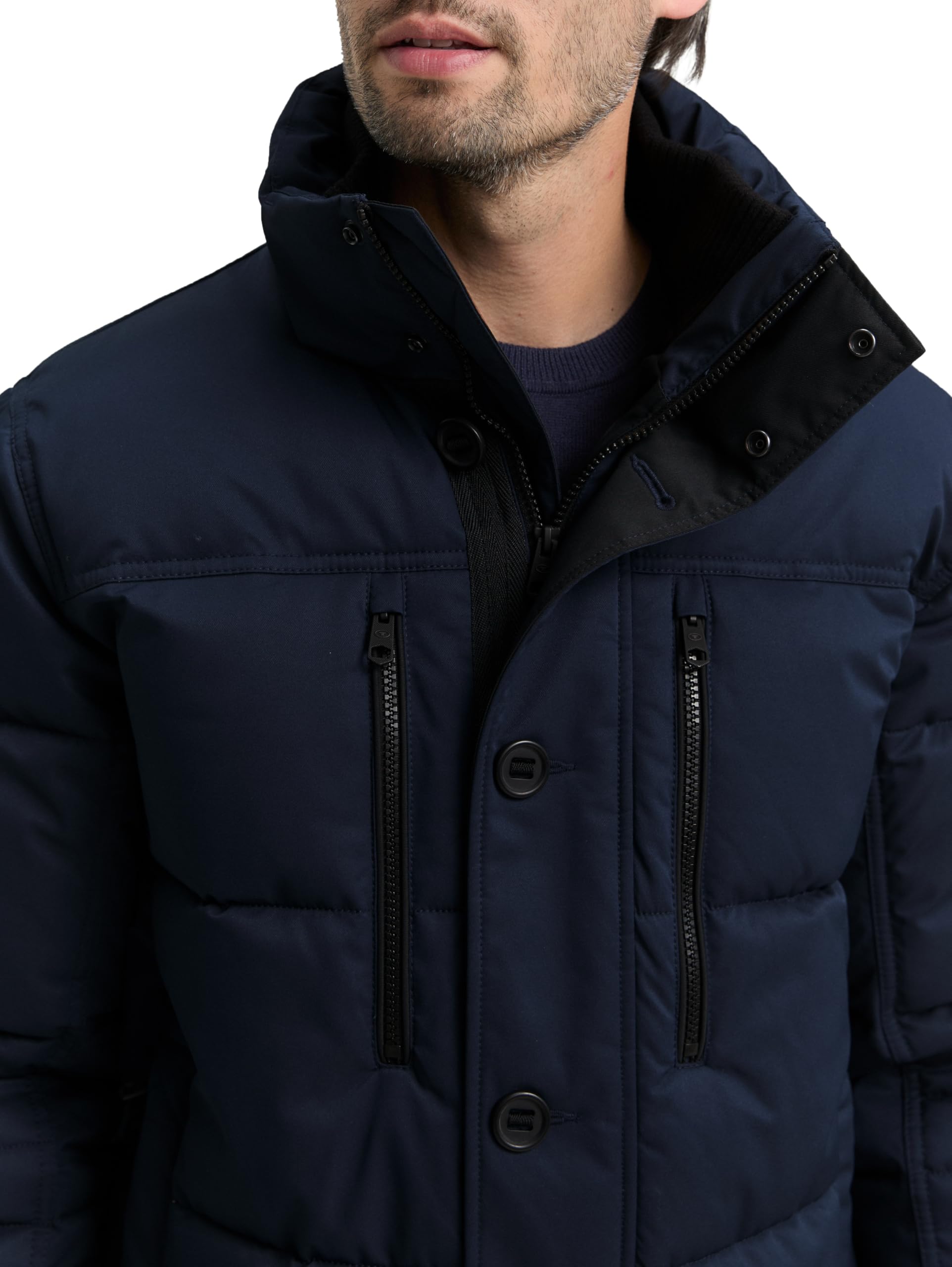 TOM TAILOR Kurtka męska 1046971, 10668-Sky Captain Blue, L, 10668 - Sky Captain Blue, L