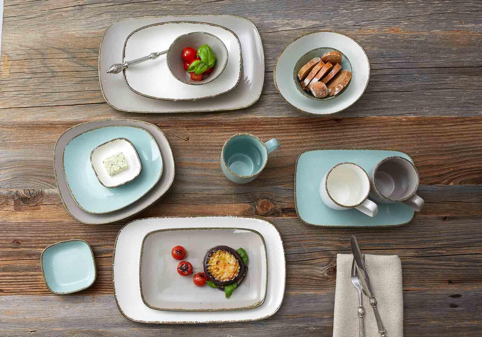 Ritzenhoff & Breker Espressotassen-Set Casa 6-teilig, 80 ml, Mokkatassen im Vintage-Look, Mix & Match-Geschirr, Spülmaschinenfest & Mikrowellengeeignet, Porzellan, Beige